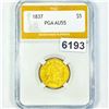 Image 1 : 1837 $5 Gold Half Eagle PGA - AU55