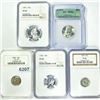 Image 1 : 1944-1955 Set (5) Graded Coins NGC, ICG - BU