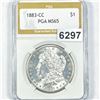 Image 1 : 1883-CC Morgan Silver Dollar PGA - MS65