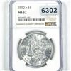 Image 1 : 1890-S Morgan Silver Dollar NGC - MS62