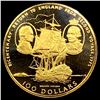 Image 2 : 1975 $100 Cold Cook Islands Coin GEM PROOF
