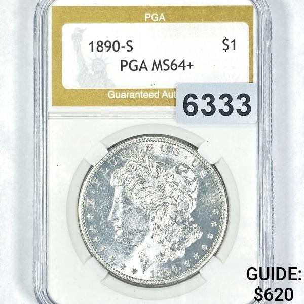 1890-S Morgan Silver Dollar PGA - MS64+