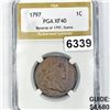 Image 1 : 1797 Rev 97, Stems Draped Bust Large Cent PGA -
