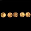 Image 1 : RD Wheat Cents, x5 UNCIRCULATED