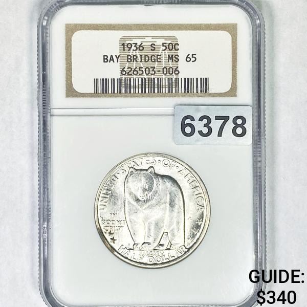 1936-S Bay Bridge Half Dollar NGC - MS65