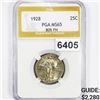 Image 1 : 1928 80% FH Standing Liberty Quarter PGA - MS65