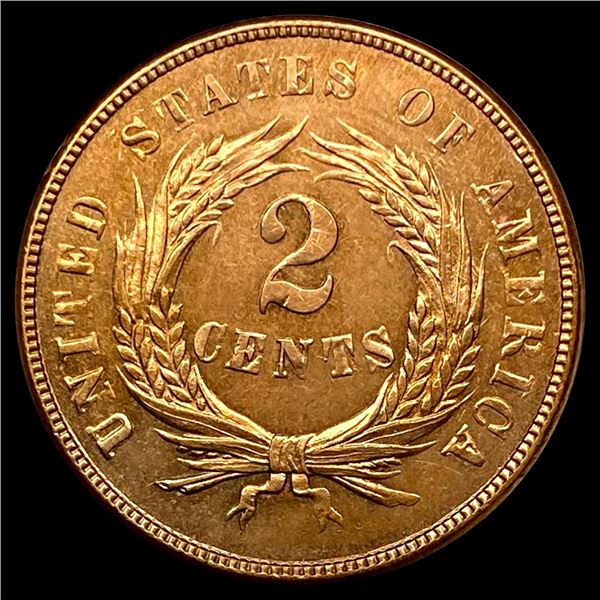 1866 RD Two Cent Piece UNCIRCULATED