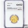 Image 1 : 1909-D $5 Gold Half Eagle NGC - MS62