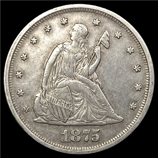 1875 Twenty Cent Piece ABOUT UNCIRCULATED