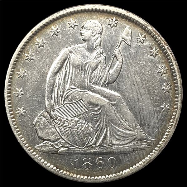 1860-O Seated Liberty Half Dollar CLOSELY UNC