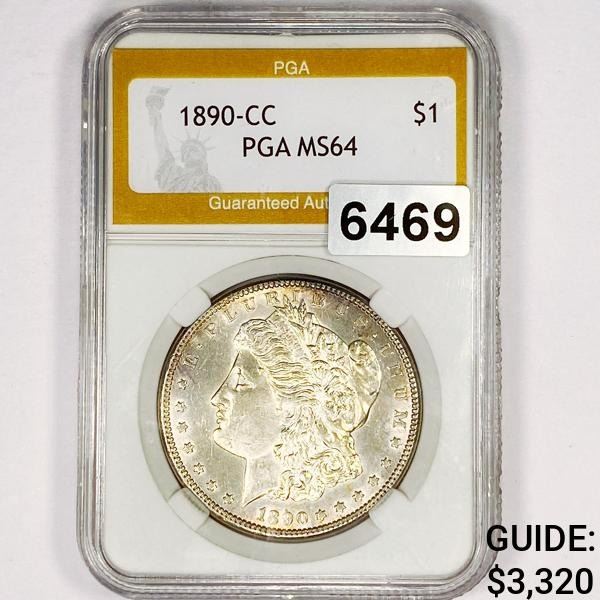 1890-CC Morgan Silver Dollar PGA - MS64