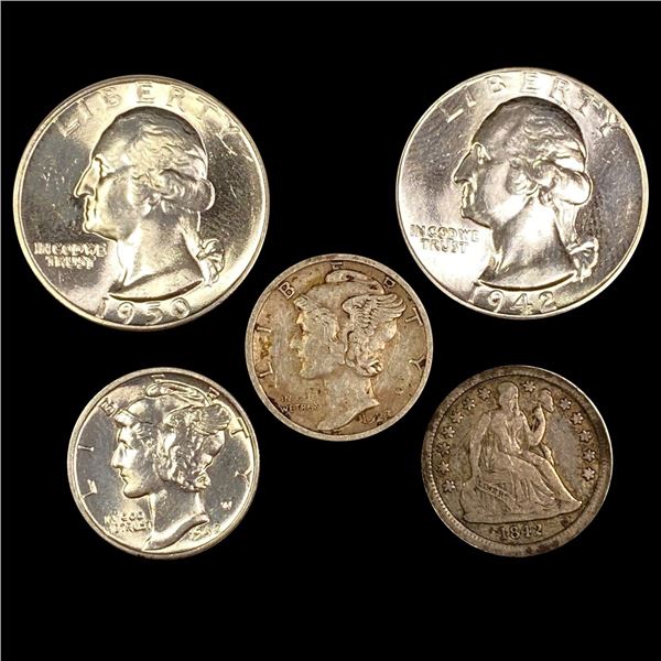 Misc Coins, x5 CLOSELY UNCIRCULATED