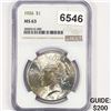 Image 1 : 1926 Silver Peace Dollar NGC - MS63