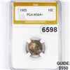 Image 1 : 1905 Barber Dime PGA - MS64+
