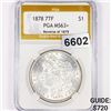 Image 1 : 1878 7TF Rev of 79 Morgan Silver Dollar PGA -