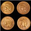Image 1 : RD Indian Cents, x4 UNCIRCULATED