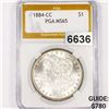 Image 1 : 1884-CC Morgan Silver Dollar PGA - MS65