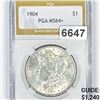 Image 1 : 1904 Morgan Silver Dollar PGA - MS64+