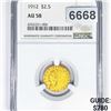 Image 1 : 1912 $2.50 Gold Quarter Eagle NGC - AU58