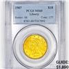 Image 1 : 1907 Liberty $10 Gold Eagle PCGS - MS60