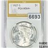 Image 1 : 1927-S Silver Peace Dollar PGA - MS64+