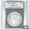 Image 1 : 1878 7/8TF Morgan Silver Dollar GG - MS67 PL