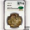 Image 1 : 1935 CAC Silver Peace Dollar NGC - MS64+
