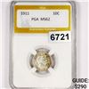 Image 1 : 1911 Barber Dime PGA - MS62