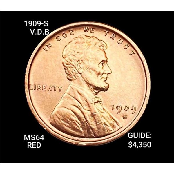 1909-S V.D.B. Lincoln Wheat Cent CHOICE BU RD