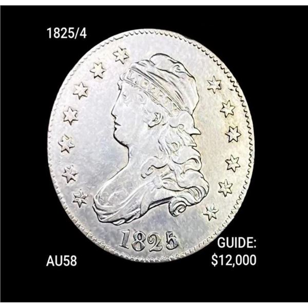 1825/4 Capped Bust Quarter CHOICE AU