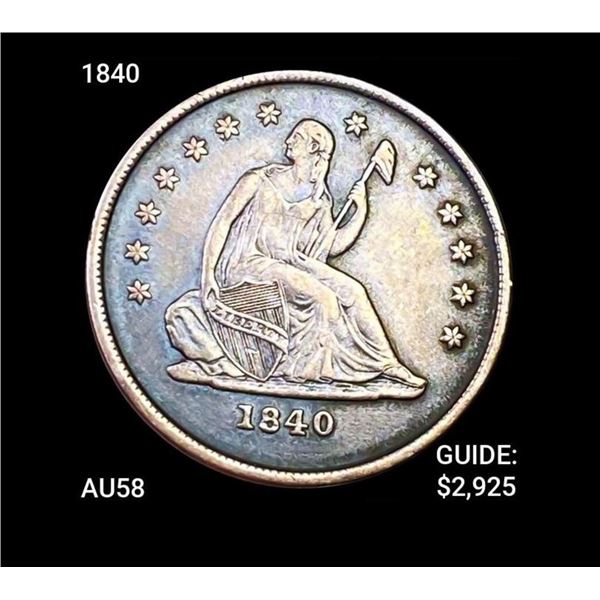 1840-O Seated Liberty Quarter CHOICE AU