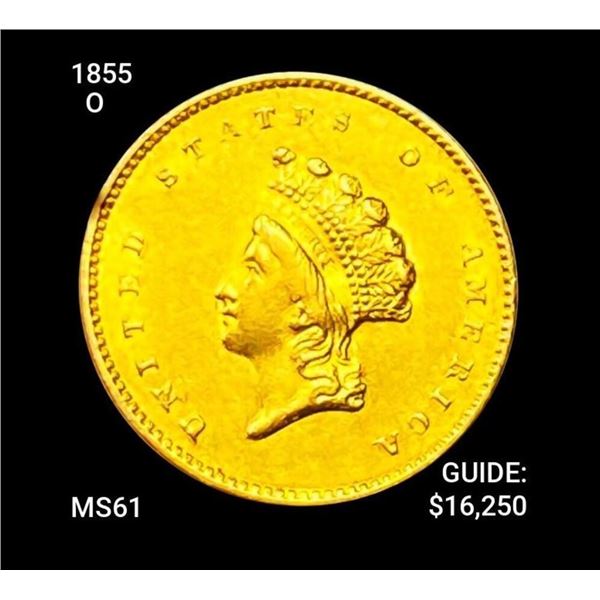 1855-O Rare Gold Dollar UNCIRCULATED