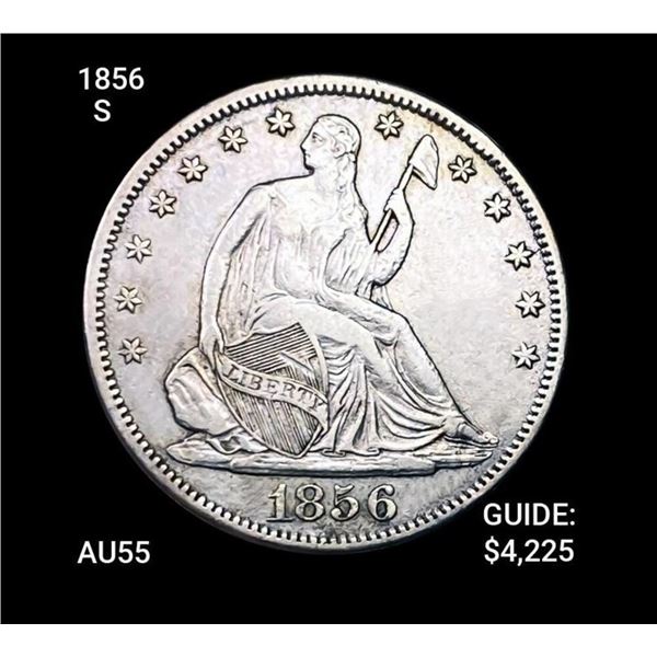 1856-S Seated Half Dollar CHOICE AU