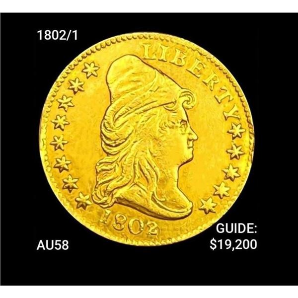 1802/1 $2.50 Gold Quarter Eagle CHOICE AU