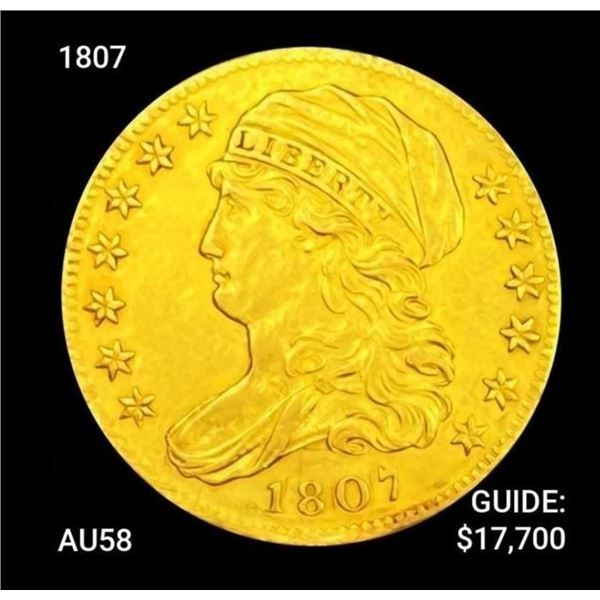 1807 $5 Gold Half Eagle CHOICE AU