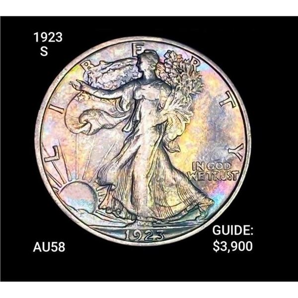 1923-S Walking Liberty Half Dollar CHOICE AU