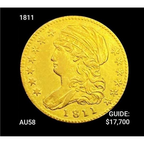 1811 $5 Gold Half Eagle CHOICE AU