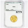 Image 1 : 1902 $5 Gold Half Eagle PCI - MS65