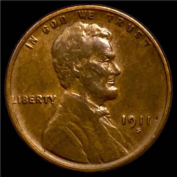 1911-S Wheat Cent CLOSELY UNCIRCULATED