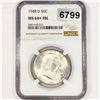 Image 1 : 1948-D Franklin Half Dollar NGC - MS64+ FBL