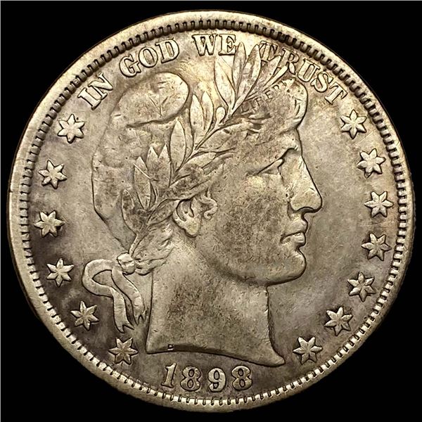 1898 Barber Half Dollar ABOUT UNCIRCULATED