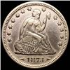 Image 1 : 1873 Arrows Seated Liberty Quarter CLOSELY UNC