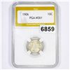 Image 1 : 1906 Barber Dime PGA - MS61
