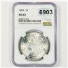 Image 1 : 1885 Morgan Silver Dollar NGC - MS63