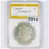 Image 1 : 1878 8TF Morgan Silver Dollar PGA - MS62+ PL