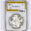 Image 1 : 1881-S Morgan Silver Dollar PGA - MS66 PL