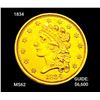 Image 1 : 1834 $2.50 Gold Quarter Eagle UNCIRCULATED