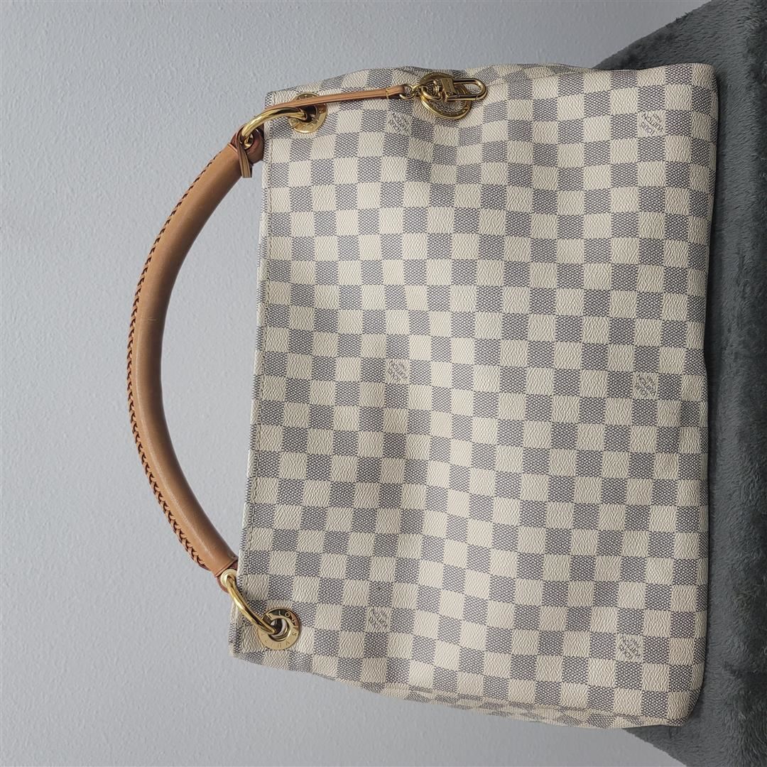 LV 2026 Artsy Bag 46cm Grey Cream Damier Azur Canvas