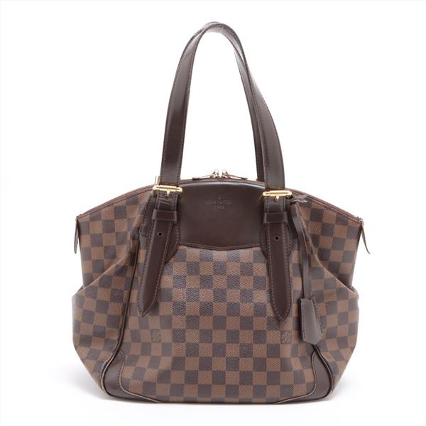 Louis Vuitton Damier Ebene Canvas Leather Verona MM Shoulder Bag