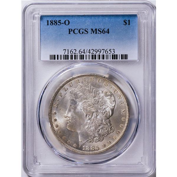 1885-O $1 Morgan Silver Dollar Coin PCGS MS64